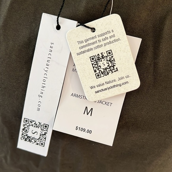 NWT Sanctuary Women's Armstrong Jacket Cropped Drawstring Camo Green Size Medium - Picture 9 of 11